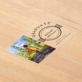 Moderne foto Afstuderen Black Stripes Afstuderen A Acryl Uitnodigingen (Laagn)