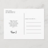 Moderne foto afstuderen Dank u Briefkaart (Achterkant)