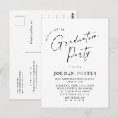 Moderne foto afstuderen partij uitnodiging (Voorkant / Achterkant)