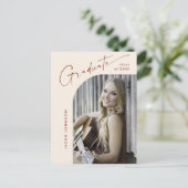 Moderne foto afstuderen partij uitnodiging (Staand voorkant)