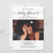 Moderne Foto Baby Shower Kaart (Voorkant)