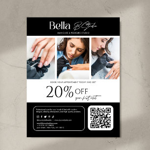 Moderne Foto Beauty Salon Nagelstylist Flyer