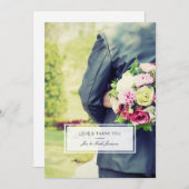 Moderne foto bedankkaart (Voorkant / Achterkant)