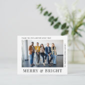 Moderne foto Bedrijf Kerstmis Feestdagenkaart (Staand voorkant)