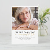 Moderne Foto Begrafenis Orde van Service Programma (Staand voorkant)