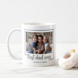 Moderne foto Best Dad Ever-script Koffiemok