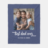 Moderne foto beste vader ooit fleece deken (Voorkant)