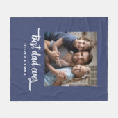 Moderne foto beste vader ooit fleece deken (Voorkant (Horizontaal))