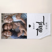 Moderne foto beste vader ooit strandlaken (Voorkant)