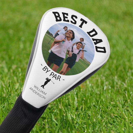 Moderne foto beste vader van Par Golf Head Hoesje Golfheadcover