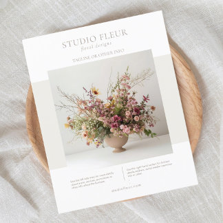 Moderne Foto Bloemen Small Business Marketing Flyer