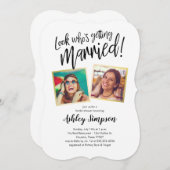 Moderne foto Bridal Shower Invitations Kaart (Voorkant / Achterkant)