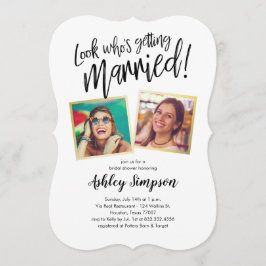 Moderne foto Bridal Shower Invitations Kaart