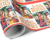 Moderne foto bruidsmeisje bruiloft cadeau cadeaupapier (Rol Hoek)