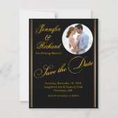 Moderne foto bruiloft Bewaar de datum Kaart (Voorkant)