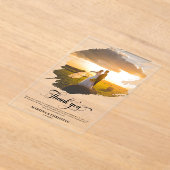 Moderne foto bruiloft Dank u Acryl Uitnodigingen (Laagn)