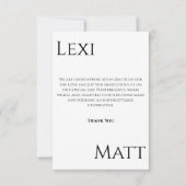 Moderne foto bruiloft - Hartelijk dank Bedankkaart (Voorkant)