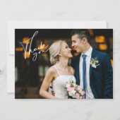 Moderne foto bruiloft - Hartelijk dank Kaart (Voorkant)