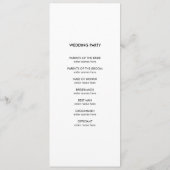 Moderne foto bruiloft programma (Achterkant)