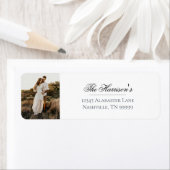 Moderne foto bruiloft retour adres | Wit Etiket (Insitu)