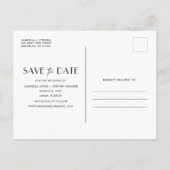 Moderne foto bruiloft Save the Date Briefkaarten (Achterkant)