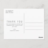 Moderne foto budget bruiloft Dank u Briefkaart (Achterkant)