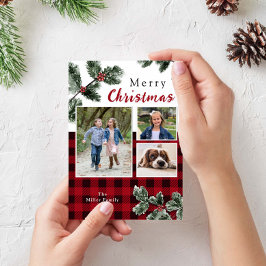 Moderne foto-buffel kerstkaart