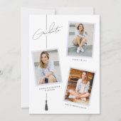 Moderne foto Collage Afstuderen White Aankondiging (Voorkant)
