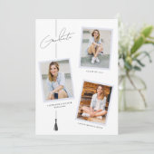 Moderne foto Collage Afstuderen White Aankondiging (Staand voorkant)
