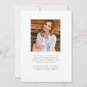 Moderne foto Collage Afstuderen White Aankondiging (Achterkant)