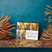 Moderne foto Collage Beste pap ooit Vaderdag Fotoplaat (Zijkant)