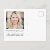 Moderne foto Collage Black Afstuderen Aankondigingskaart (Achterkant)