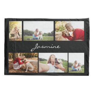 Moderne foto Collage Black Kussensloop