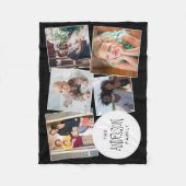 Moderne Foto Collage Chic Family Friends Keepomwil Fleece Deken (Voorkant)