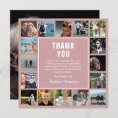 Moderne foto-collage Funeral Sympathie Bedankkaart (Voorkant / Achterkant)