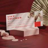 Moderne Foto Collage Nail Salon Gift Voucher