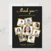Moderne foto collage sympathie dank u kaart (Voorkant)
