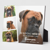 Moderne foto-collage ter nagedachtenis aan huisdie fotoplaat (Zijkant)