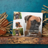 Moderne foto-collage ter nagedachtenis aan huisdie fotoplaat (Zijkant)