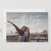 Moderne foto Custom WEDDING Save the Date Kaart (Voorkant)