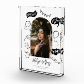 Moderne Foto Doodle Afstuderen Witte Keepsake (Rechts)