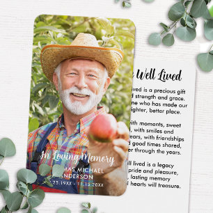 Moderne foto Eenvoudig gedenkteken begrafenis gebe Visitekaartje