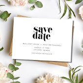Moderne foto Eenvoudige Typografie Bruiloft Save The Date