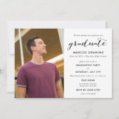 Moderne foto eindexamen burgundyrood kaart (Voorkant)