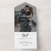 Moderne foto Elegant All In One Uitnodiging (Binnen)