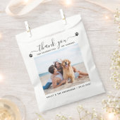 Moderne foto Elegant script Bedankt Pet Wedding Bedankzakje (Geknipt)