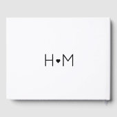 Moderne foto Elegant Script Monogram Bruiloft Gastenboek (Achterkant)