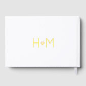 Moderne foto Elegant Script Monogram Bruiloft Gastenboek (Achterkant)