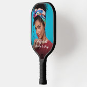 Moderne foto Elegant spelen Personaliseren Pickleball Paddle (Links)