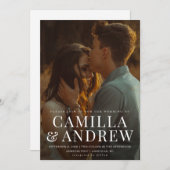 Moderne foto Elegant Stylish Wedding Kaart (Voorkant / Achterkant)